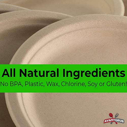 Brown Kraft Biodegradable Plates - 10" - 25 Pack-Avant Grub