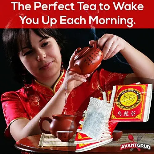 7 x 8.5 x 2.5 Red/Yellow/White Oolong Tea Bags Avant Grub
