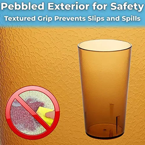 Red -12 oz. Pebbled Plastic Tumbler - 6 Tumblers Avant Grub