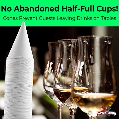 4.5oz White Paper Snow Cone Cups Avant Grub