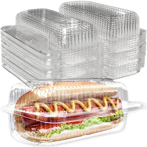 Clear Plastic Hot Dog Trays - 12 Oz - 25 Trays Avant Grub
