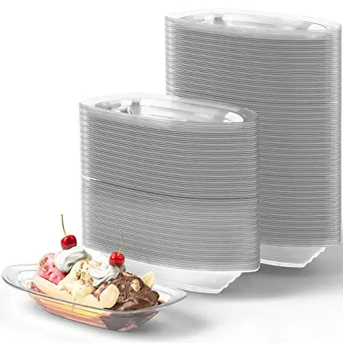 Medium Clear 12 Oz Banana Split Boat-Avant Grub