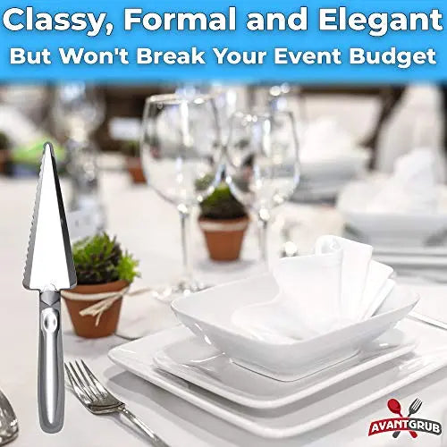 Small Silver Disposable Pie Server Avant Grub