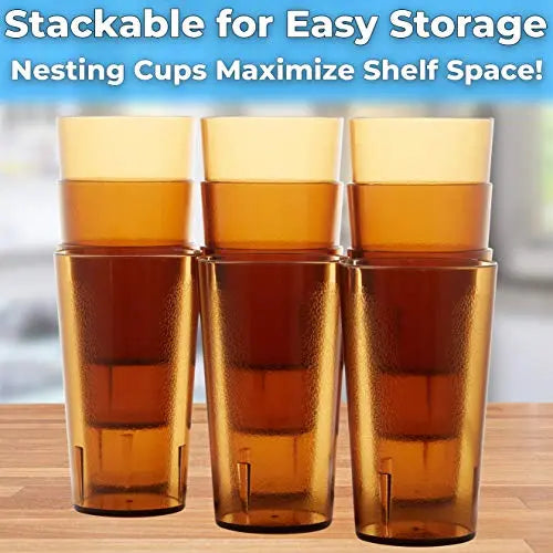 Red -12 oz. Pebbled Plastic Tumbler - 6 Tumblers Avant Grub