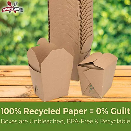 32oz Brown Chinese Takeout Boxes Avant Grub