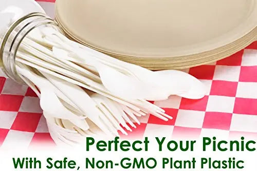 White Biodegradable Spoons - 25 Pack Avant Grub