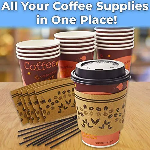 12 Oz Orange Print Coffee Cup Sets Avant Grub
