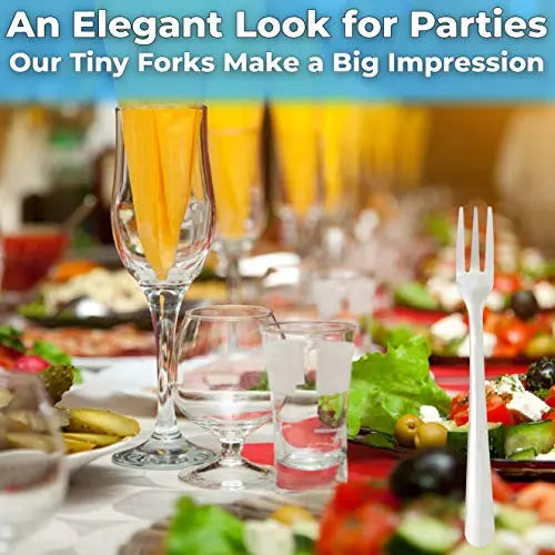 Silver 5 5/8 Stainless Steel Cocktail Fork - Small - 12 Forks Avant Grub