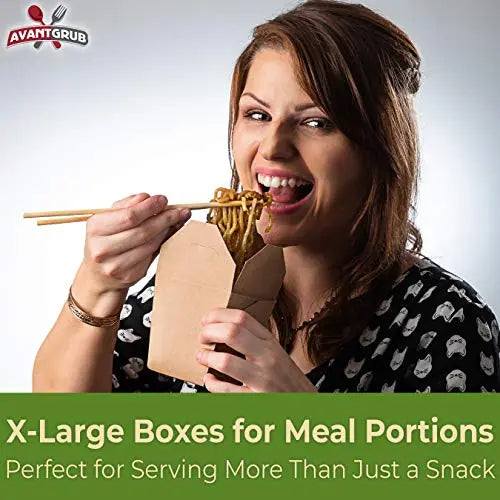 32oz Brown Chinese Takeout Boxes Avant Grub