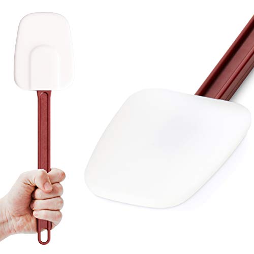 Red & White Flat Silicone Spatulas - 14" - 1 Pack