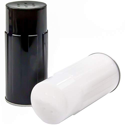 Black & White Disposable Salt & Pepper Shaker - 4 Sets - 4 Pack