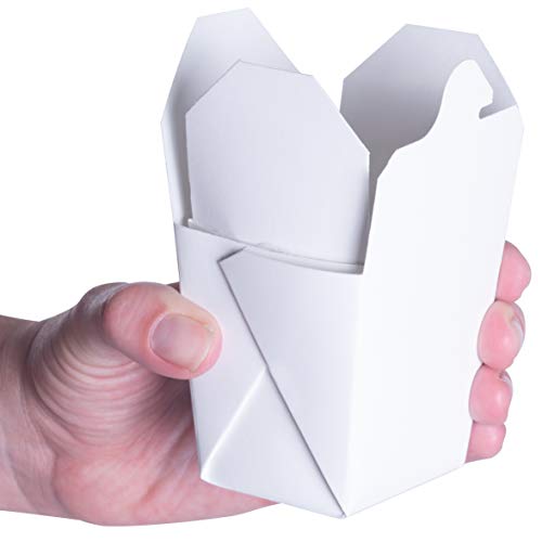 White Chinese Takeout Boxes - 8oz - 50 Pack
