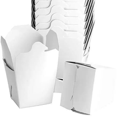 White Chinese Takeout Boxes - 26oz - 50 Pack