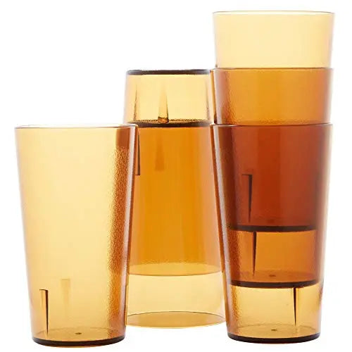 Red -12 oz. Pebbled Plastic Tumbler - 6 Tumblers