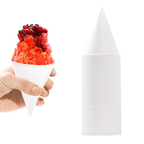 White Paper Cone Cups - Large - 100 Cone Cups