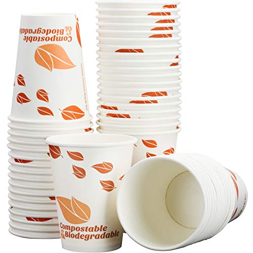 Leaf Print Coffee Cups - 12oz - 100 Pack