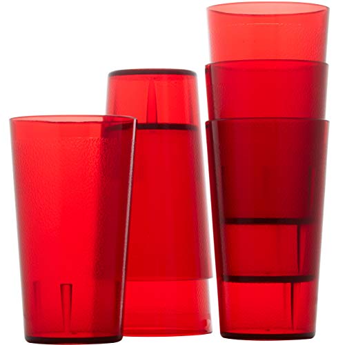 12oz Reusable Plastic Kids Cups, BPA-Free, Made in USA, Dishwasher Safe