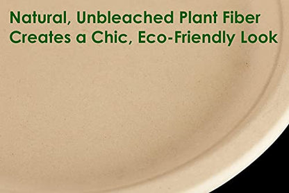 Brown Kraft Biodegradable Plates - 9" - 25 Pack