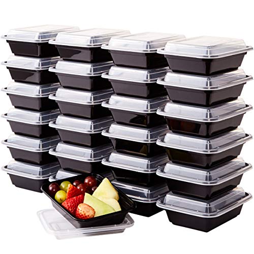 Black Microwaveable 12Oz Plastic Takeout Container - 12Oz - 25 Pack