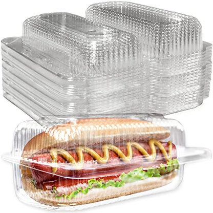 Clear Plastic Hot Dog Trays - 12 Oz - 25 Trays