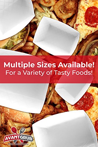 Red & White Paper Food Tray - 0.5lb - 200 Pack