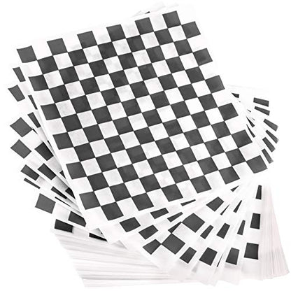 15"x15" Red & White Checkered Deli Wrap Paper