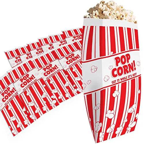 Red & White Popcorn Bag - 1oz - 25 Bags