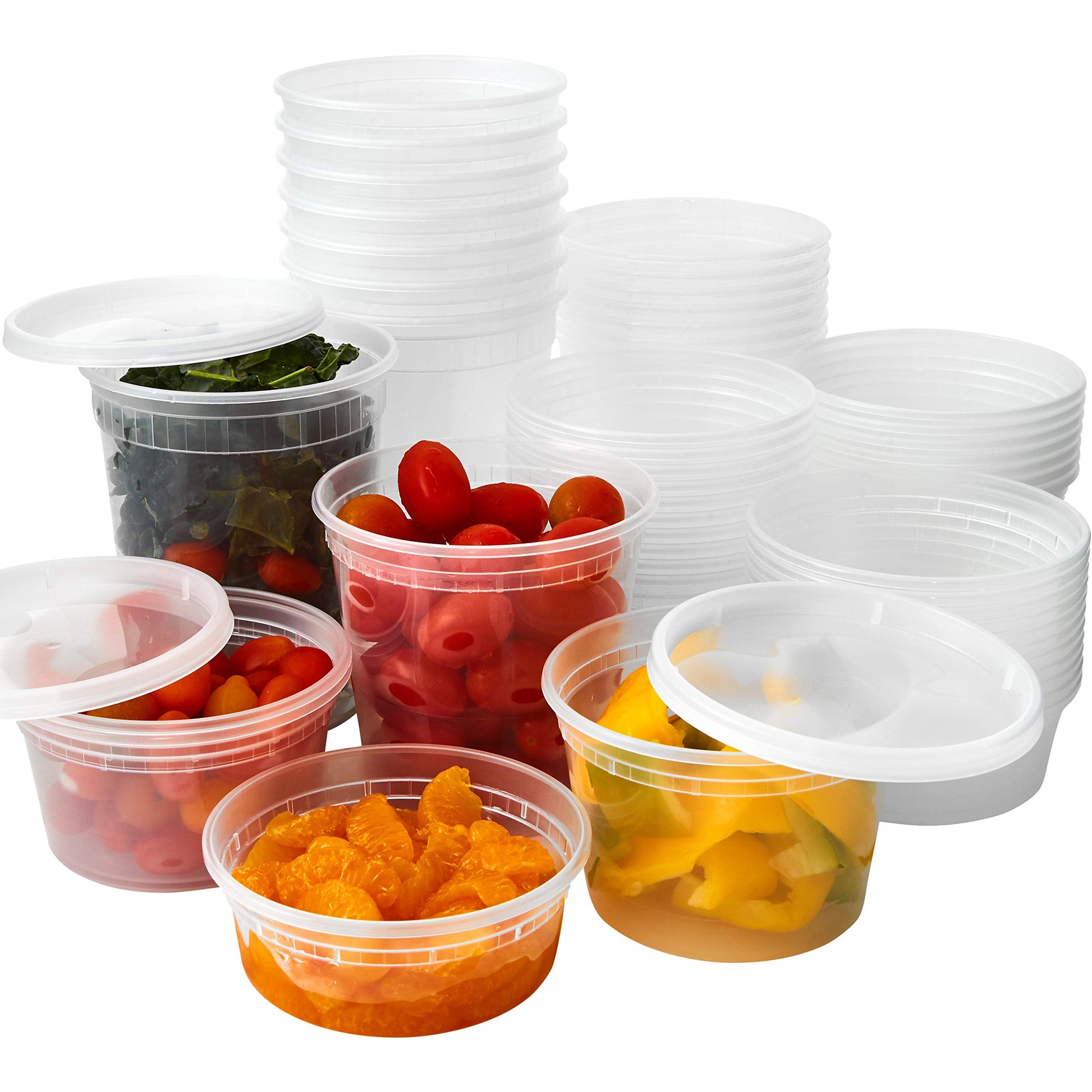 Deli Grade, BPA Free 8oz Plastic Containers with Lids, 24ct. Leakproof,  Microwavable Portion Container for To-Go Orders, Food Prep and Storage.  Reusable Takeout Cups for Restaurant, Cafe and Catering – Avant Grub